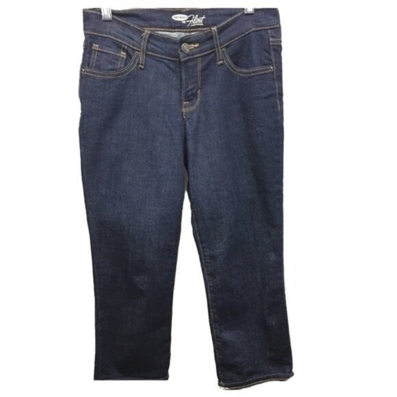 Old Navy Denim - Old Navy Jeans Capri Cropped‎ Blue Denim The Flirt Cuffed Stretch Women Size 0R